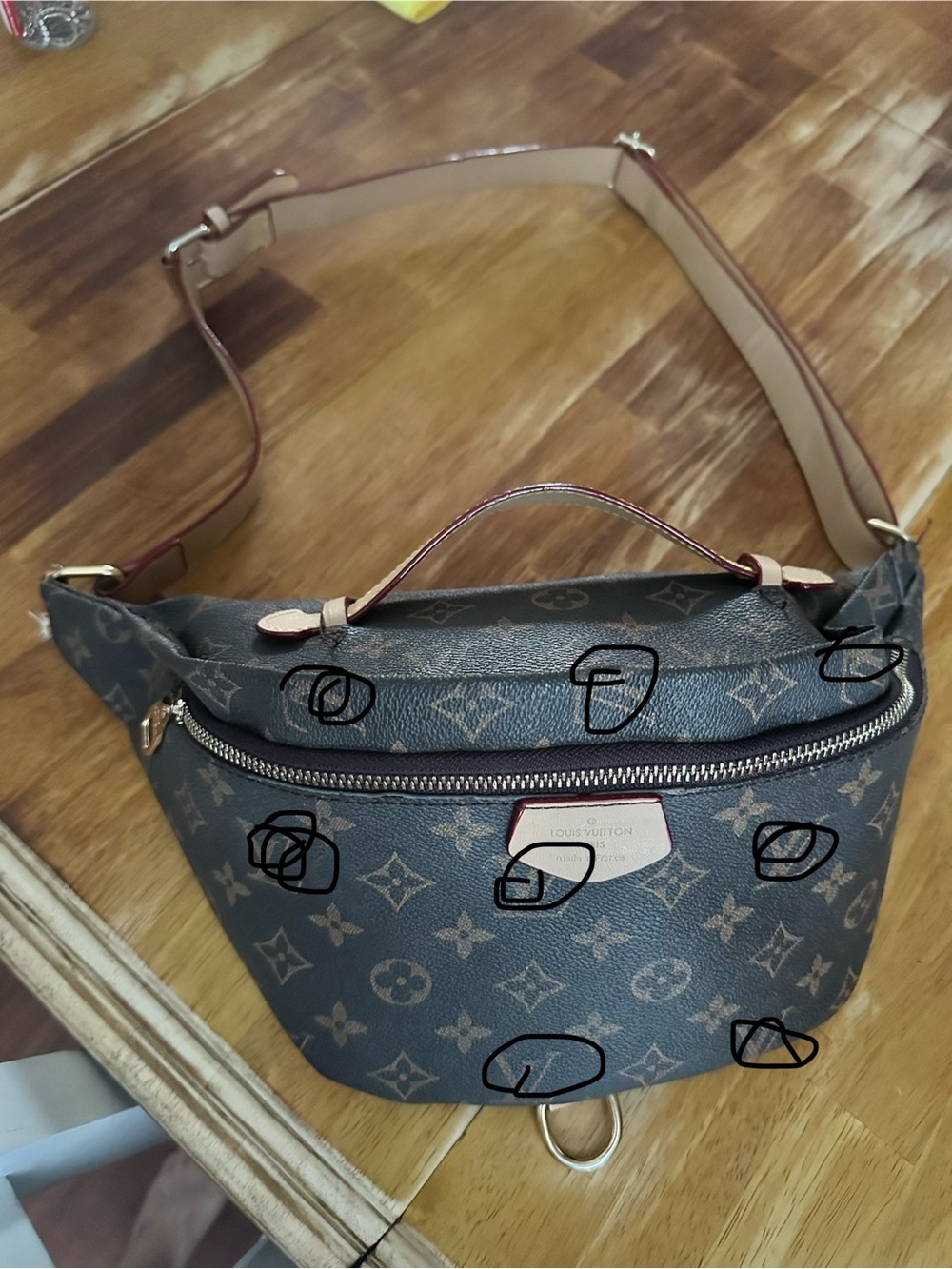 Monogram Canvas Brown Crossbody bim bag